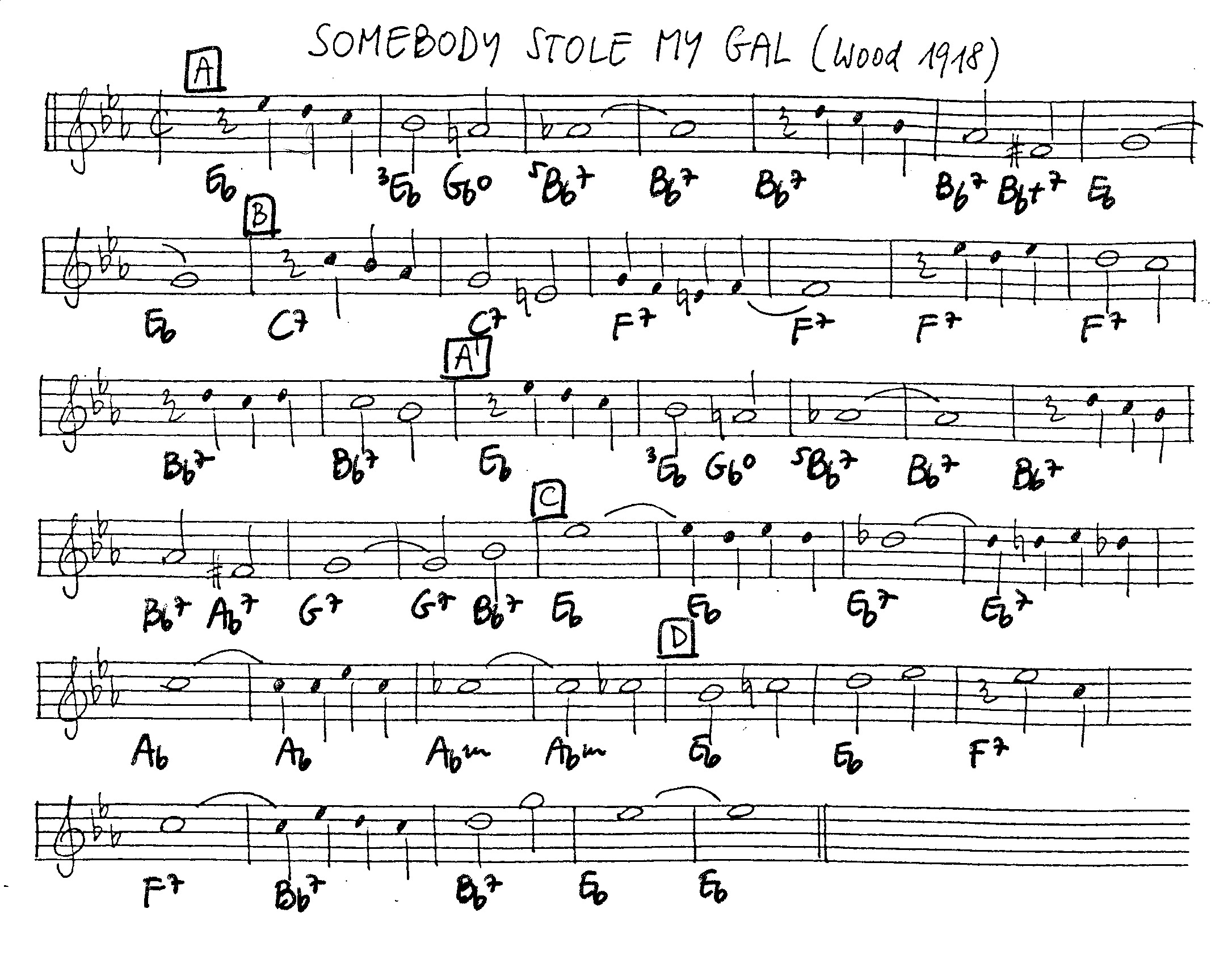 somebody stole my gal leadsheet – book us for your next 20s or gatsby event